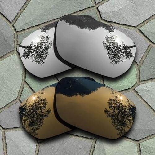 Chrome&Bronze Copper Sunglasses Polarized Replacement Lenses for Oakley Style Switch
