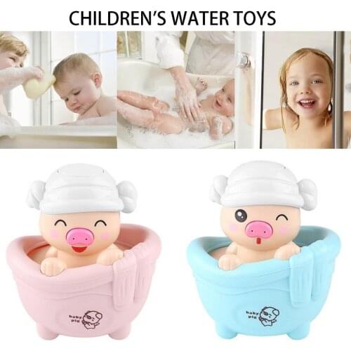 9.5x9x11.5cm Bath Toys Little Pig Children Playing Water Piggy Toys Childrens Bath Water Spray Toys For Kids Gifts