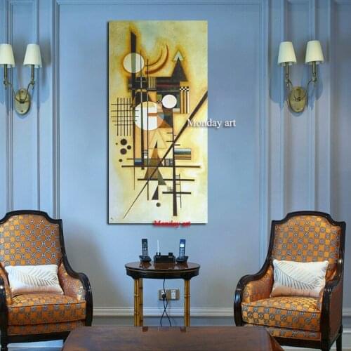 100% Hand painted Canvas Painting Abstract Wassily Kandinsky Oil Painting Home Decor Pictures Art Canvas Posters
