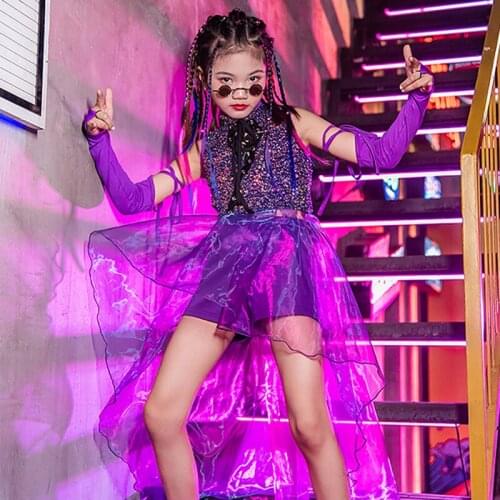 Cheerleaders Catwalk Show Outfits For Girls Jazz Hip Hop Dancing Performance Costumes Street Dance Competition Clothes YS1458