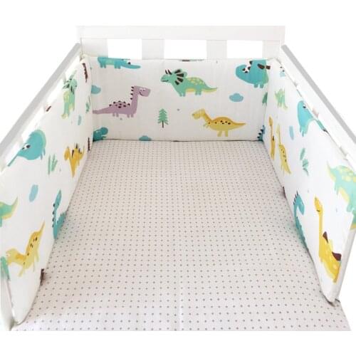 Hot Baby Bed Crib Bumper U-Shaped Detachable Zipper Cotton Newborn Bumpers Infant Safe Fence Line bebe Cot Protector Unisex 2m
