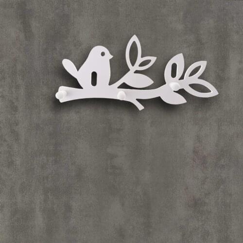 Multi uses -coat Hook Wall Mount Hook Key Holder Hanging Hook Screw-in Carved Birds Organizer Robe Decorative Hooks