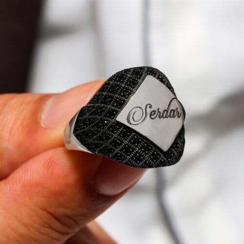 Personalized Micro Zircon Cubic Zirconia Is Silver Men 'S Ring