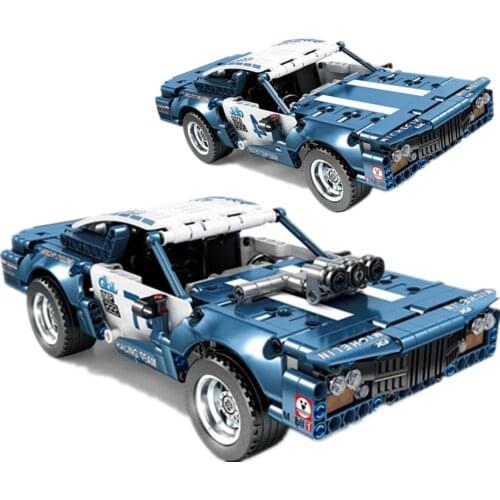 New Technical Block Cars Muscle Car Model Dodged Building Blocks Bricks Creator Expert Bricks Set Kid Toys for Children Gift