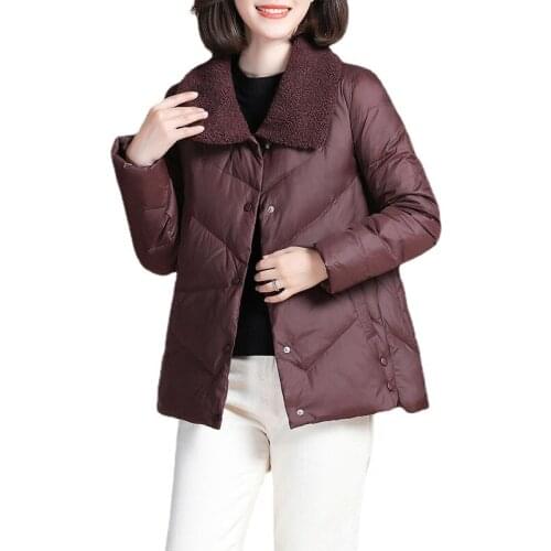 2021 New Women Autumn Winter Fashion Velvet Lamb Wool Cotton Coats Women Loose Turn Down Shorts Parka Female Vintage Jackets