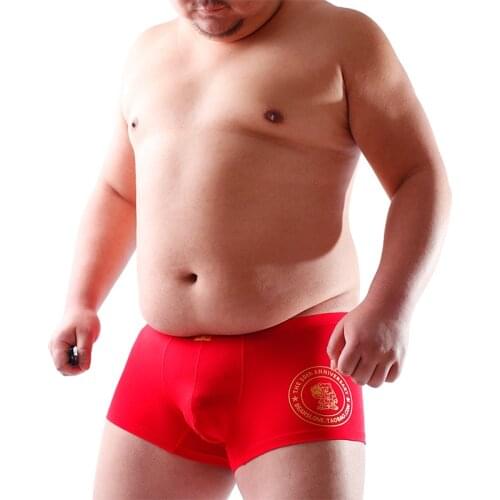 2018 New Arrival Gold Bear Claw Paw Print Underwear Plus Size Mens Sexy Boxers Gay Proud Red Shorts Design For Bear M L XL XXL