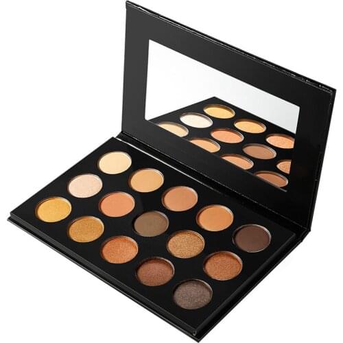 Private Label Nude Colors Makeup Eyeshadow Palette Matte Shimmer Long Lasting High Pigmented Vegan Waterproof Shadow Kit