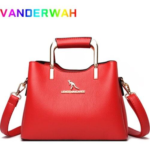 Casual Pu Leather Crossbody Bags for Women 2021 Ladies Luxury Designer Totes Large Capacity Top-Handle High Quality Shoulder Bag