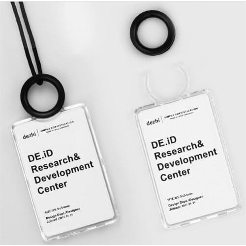 Transparent Card & ID Holders Work Card Holders Business Card Holder Office Supplies Keychain Desk Accessories Photocard Holder