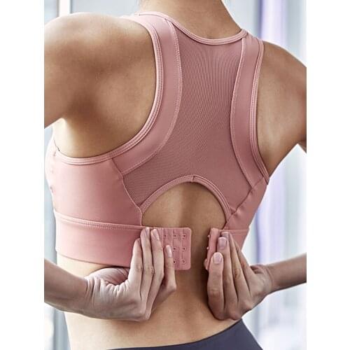 Sexy Plus Size Women Sports Bra Top for Fitness Girls High Shockproof Breathable Yoga Running Gym Femme Active Wear