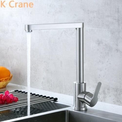 Hot Cold Water Mixer Faucet Kitchen Sink Single Handle Tap Single Hole Deck Mount Grifo 360 Degree Rotation Swivel Faucet Cocina