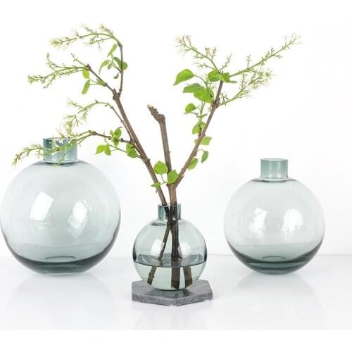 Flower Vase Nordic Decoration Home Transparent Glass Vase For Wedding Decoration Hydroponic Flower Delicate Tabletop Vase ZZY065