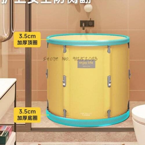 Bath Bucket Adult Foldable Bathtub Baby Bath Bucket Household Full Body Thickened Bathtub Magic Children Bath Bucket