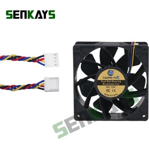 Dual Ball Bearing 120MM 12CM 12038 CPU Fan 120x120x25mm DC 12V Computer Case Cooling Fan 4pin PWM