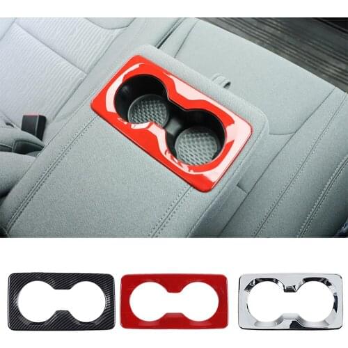 ABS Rear Armrest Water Cup Holder Panel Decorative Cover Fit for Dodge Ram 1500 2018+ Interior Car Accessories
