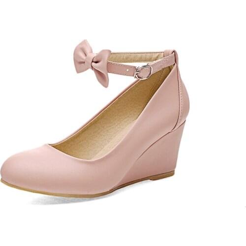 19 years spring new fashion high-heeled wedge bowknot size 43 yards 32 - shallow mouth cingulate single woman shoes