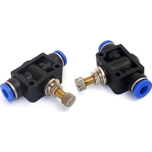 ZKCM Pneumatic Connector Throttle SA Valve 4-12mm Air Flow Speed Control Valve Tube Hose Pneumatic Push In Pneumatic Fittings