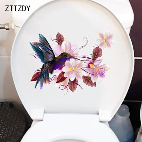 ZTTZDY 25CM×19CM Cute Gorgeous Hummingbird Home Modern Decoration Wall Stickers Toilet Decals T2-0978