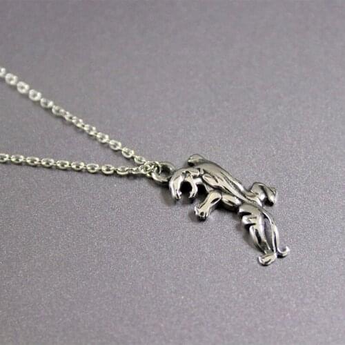 1pc Gothic Monster Stainless Steel Custom Necklace Vintage 3D Animal Leopard Pendants Necklaces Geek Men Kids Memorial Jewelry