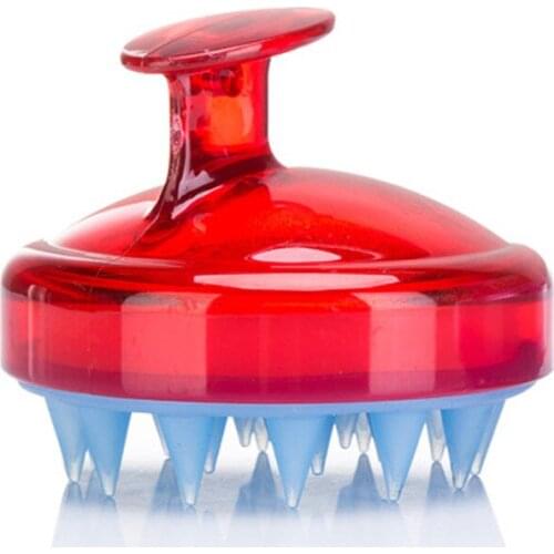 1pcs Shampoo Massage Brush Handheld Silicone Scalp Brush Washing Hair Shower Bath Comb Hairbrush Head Scalp Massager Brush