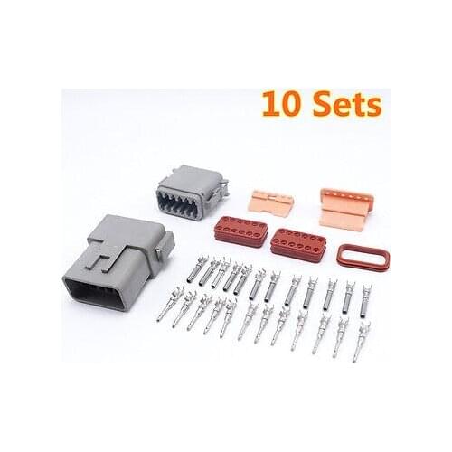 12 pins Connector Deutsch DT06-12S DT04-12P Waterproof Auto Plugs 10PCS/lot Sale