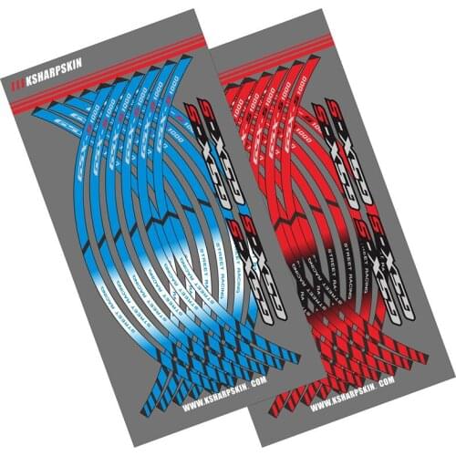 12 X Motorcycle outer ring sticker stripe wheel accessories decorative reflective decals for SUZUKI GSX-S 1000