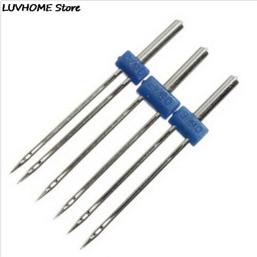 3Pcs/set Sewing Needle Double Twin Needles Sewing Needles Pins Knitting Needles Needlework Size 2.0/90-3.0/90-4.0/90