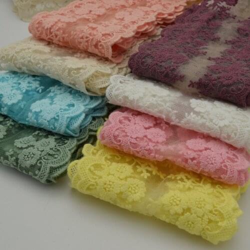 38yards Good quality Vintage Cotton Embroidered Lace Edge Trim Ribbon Applique DIY Crochet Sewing Craft sale by yard