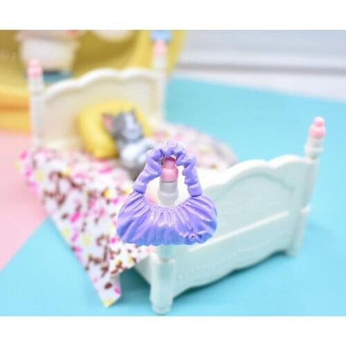 4Pcs Mini Resin Simulation Shoulder Bag Design Dollhouse Toy DIY Play Kids Gift