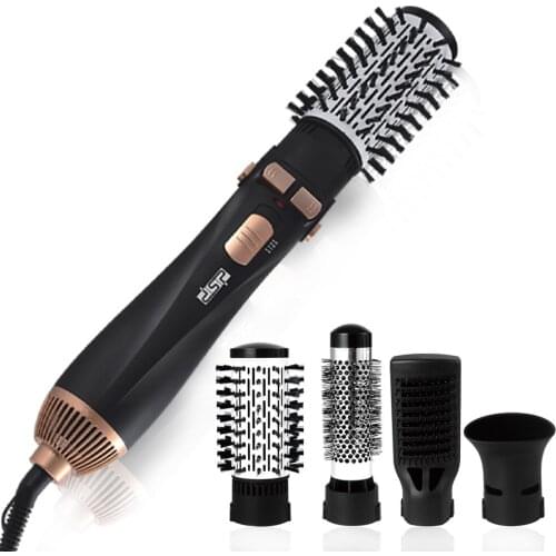4 in 1 Multifunctional Volumizer Rotating Hair Brush Curler Roller Rotate Styler Comb Styling Hair Dryer Straightening Curling