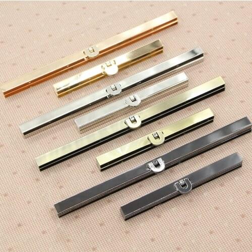 5Pcs/lot 19cm/11.5cm Wide No Holes Long Metal Opening Bags DIY Women Handbag Accessories Purse Frame Mouth Gold Kiss Clasp