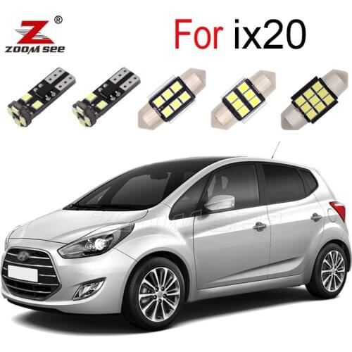 9Pcs Canbus Car LED Interior Dome Map Reading Light Kit For Hyundai ix20 2010 2011 2012 2013 2015 2016
