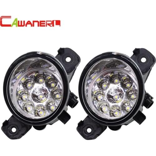Cawanerl 1 Pair H8 H11 Car Styling LED Light Right + Left Fog Light DRL Daytime Running Light For Opel Vauxhall Movano 2010-2015