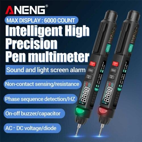 ANENG A3007/A3008 Digital Multimeter Auto Intelligent Sensor Pen Tester 6000 Counts NonContact Voltage Multimetre polimetro