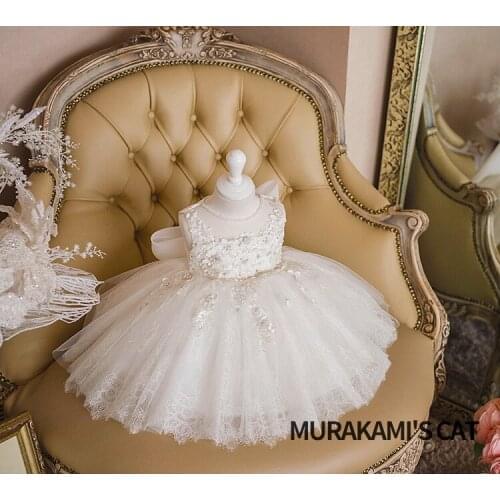 Kids Dresses For Girls 1st Birthday Party Wedding Baby Girls Dress Lace Princess Baby Dress Toddler Baby Baptism Ball Gown Dress