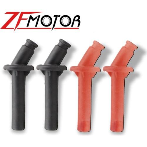 For Honda Hornet Jade 250 CBR250RR MC19 CBR250 MC14 MC17 MC19 MC22 Black/Red 2 Pairs High Pressure Motorcycle Spark Plug Cap