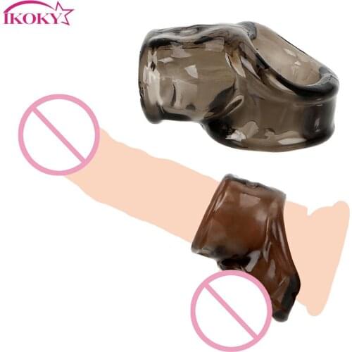 IKOKY Cock Ring Penis Ring Delay Ejaculation Silicone Adult Products Scrotal Binding Sex Toys for Men Male Male Masturbator