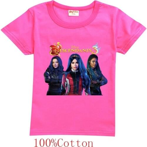 Kids Costume Tees Boys Girls Descendants3 Cosplay Keep Smile Clothes Tshirt Short Sleeve T-Shirt Tee Tops Children Boy Toddler