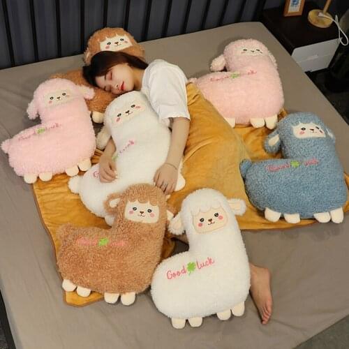 Hot Sale Lovely Alpaca Plush Toys Cute Sheep Lamb Dolls Soft Sleeping Pillow & Blanket Best Birthday Present Childrens Day Gift