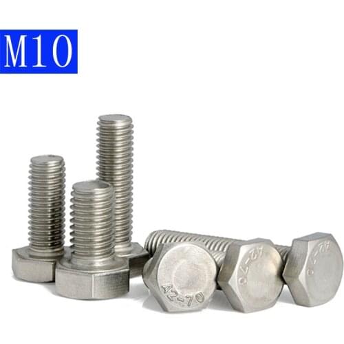 M10 - 1.5 (10mm) 304 Stainless Steel Metric Full Thread Hexagon Head Bolts Screws A2 - 70 DIN 933