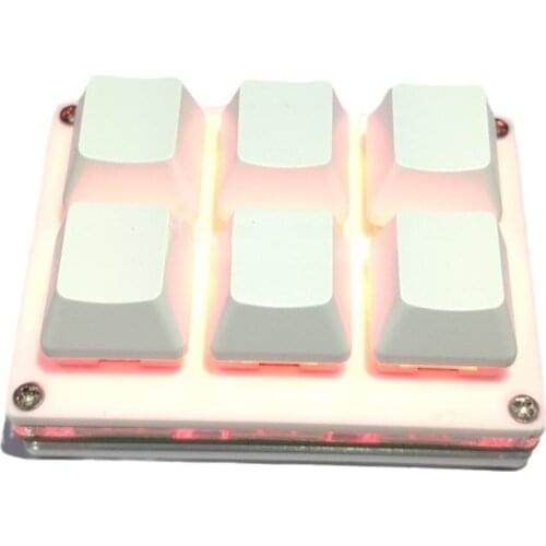 Mini 6-key Keyboard DIY Custom USB Programming Shortcut Keys Copy Paste Luminous Mechanical keyboard