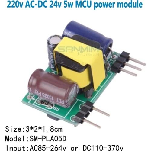 New SANMIM 1pcs 5W 220V to 24V AC-DC 220V to 24V 0.25A Isolated module switching power supply bare board PLA05D-24V L1219