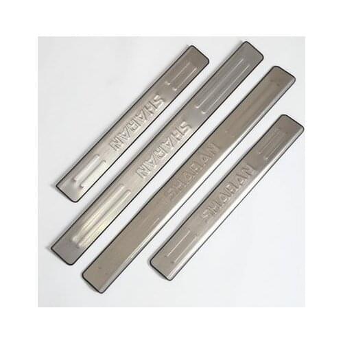 For Sharan 2012 - 2018 Door Sill Guards stainless steel Slipper plate Cover Trim