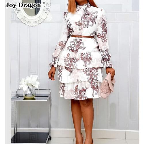 Casual Women Midi Party Floral Wedding Plus Size Basic Vintage Ladies Night Long Sleeve Elegant Outfit African Dresses for Women