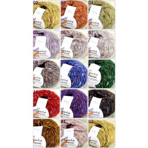 Sale of colorful wool 8ballsX50g thread camel hair color broken dyed line knitted scarf coat line mohair wool needlework 824-8F