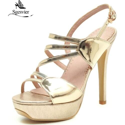 Sgesvier 2019 hot sale women sandals peep toe high heels ladies elegant party wedding shoes women summer dress shoes G328