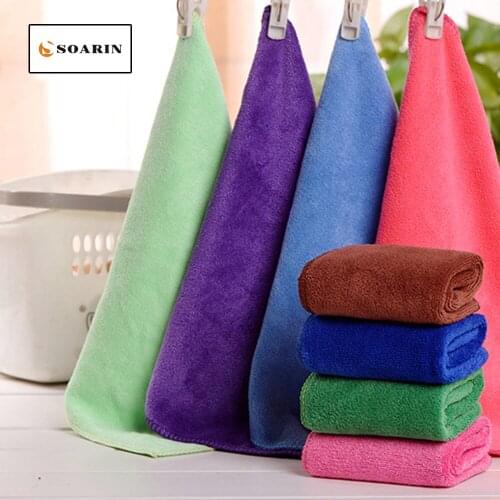 SOARIN Solid Microfiber Fabric Face Towels Quick Dry Hand Hair Towel Toallas Microfiber Toallero Mini Towel Absorvente Theedoek