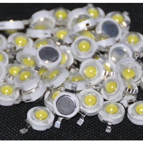 50pcs 1W LED Diode 1 Watt High Power Chips LED Diod White Light-Emitting-Diodes 1-Watt White 110-120 lm LED Beads LED 1-W White