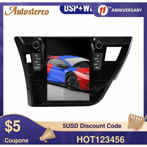 Tesla Style Android 9.0 6Core Car GPS Navigation For Toyota Corolla 2014 2015 2016 Stereo Headunit Multimedia Player Auto Radio