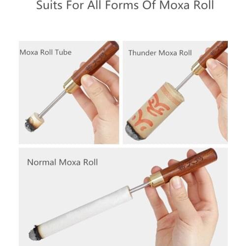 Moxa Roll Awl Extender Tool Roller Rolls Accupuncture Massage Moxibustion Therapy Burner Box Device Mugwort Artemisia Wormwood